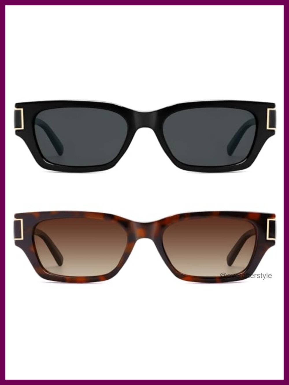 Polarized Square Cat Eye Sunglasses for Women UV400 Full Frame